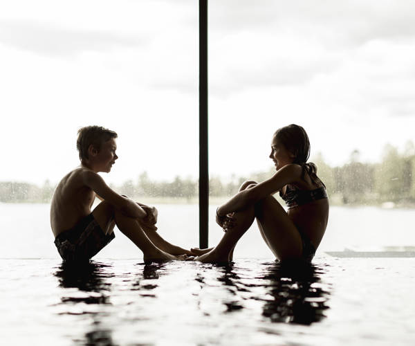 Barn på spa